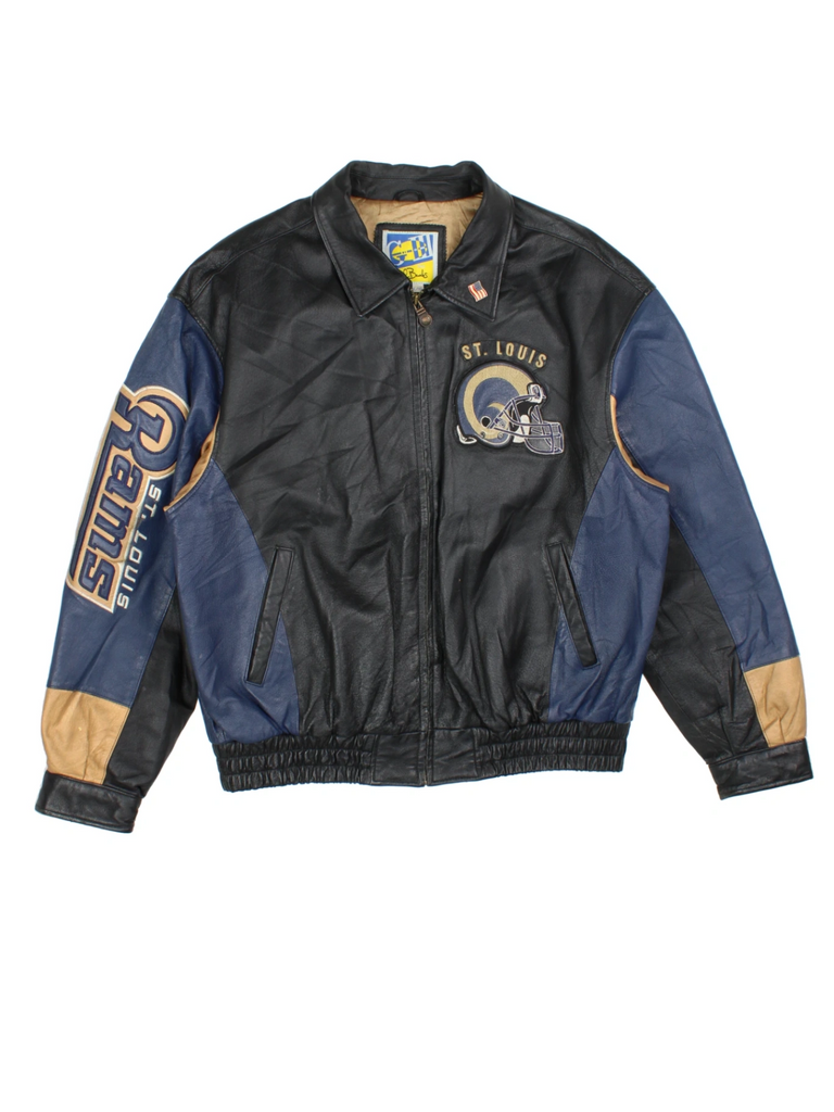 90's St. Louis Rams Leather Varsity Jacket (Size XL) – VintageFolk