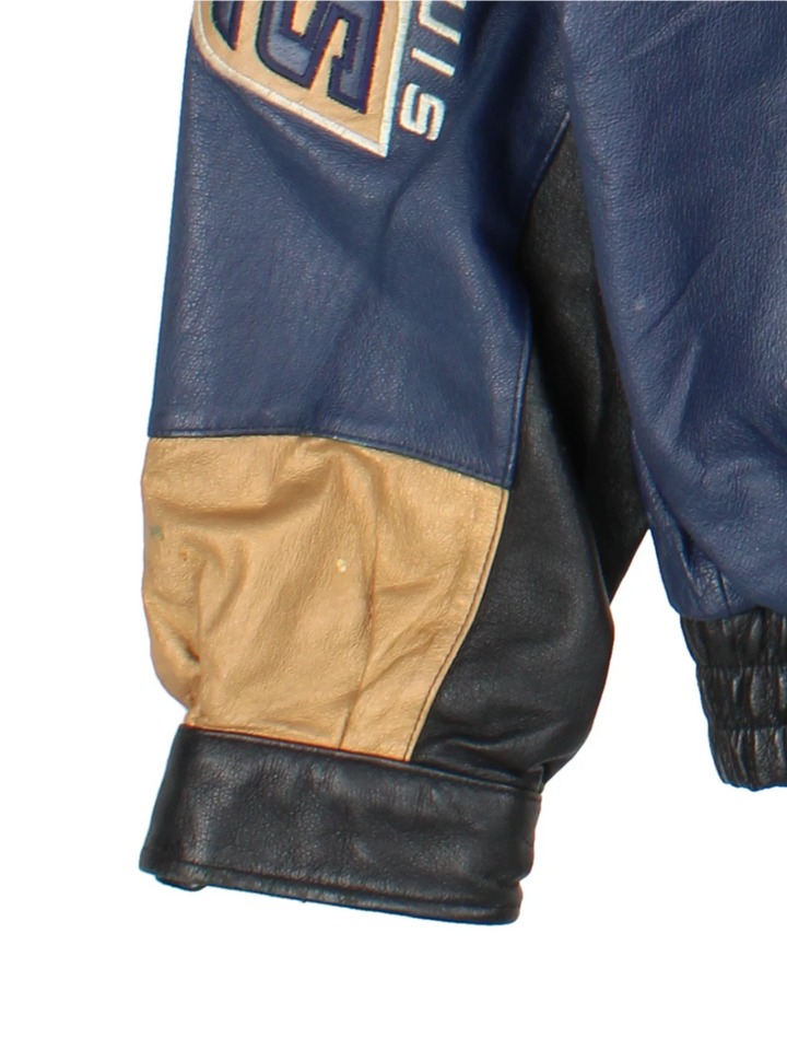 90's St. Louis Rams Leather Varsity Jacket (Size XL)