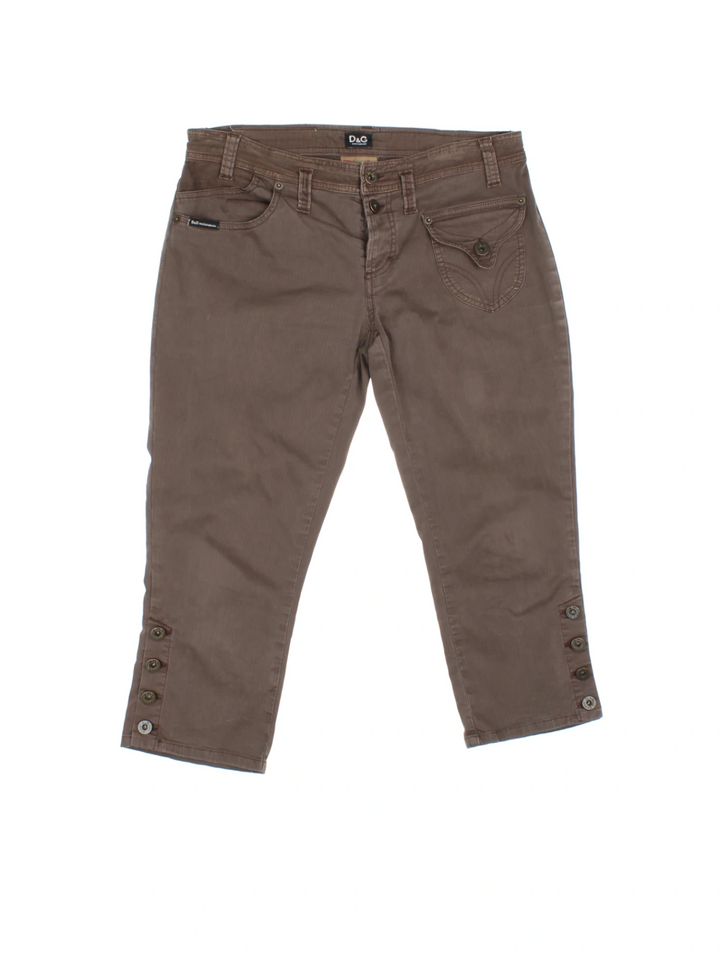 Y2K Dolce & Gabbana Capri Trousers (Size XL)