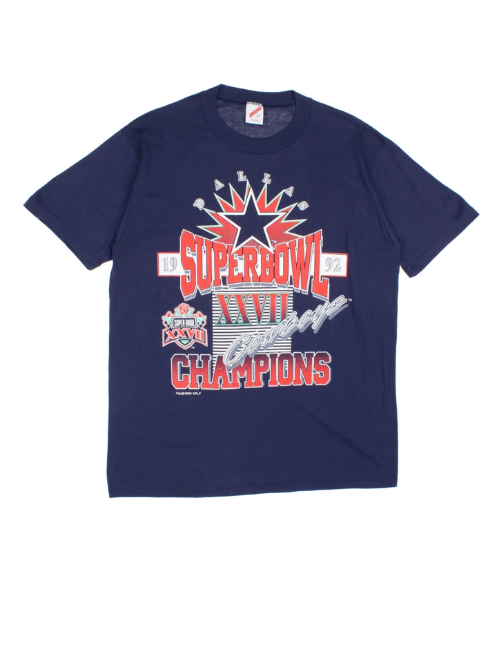 93 Dallas Cowboys Super Bowl XXVII Champions T-Shirt (Size S)