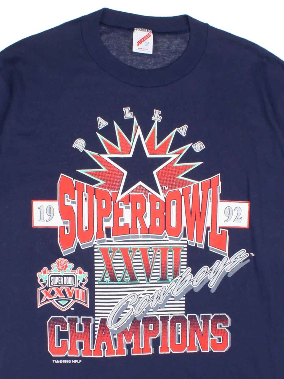93 Dallas Cowboys Super Bowl XXVII Champions T-Shirt (Size S)