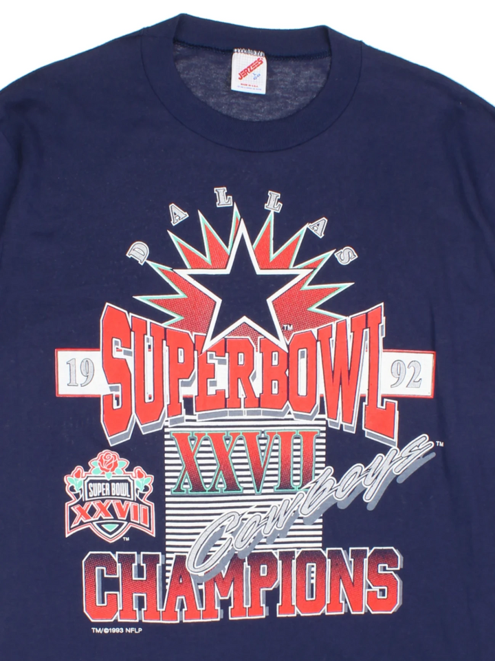 93 Dallas Cowboys Super Bowl XXVII Champions T-Shirt (Size S)