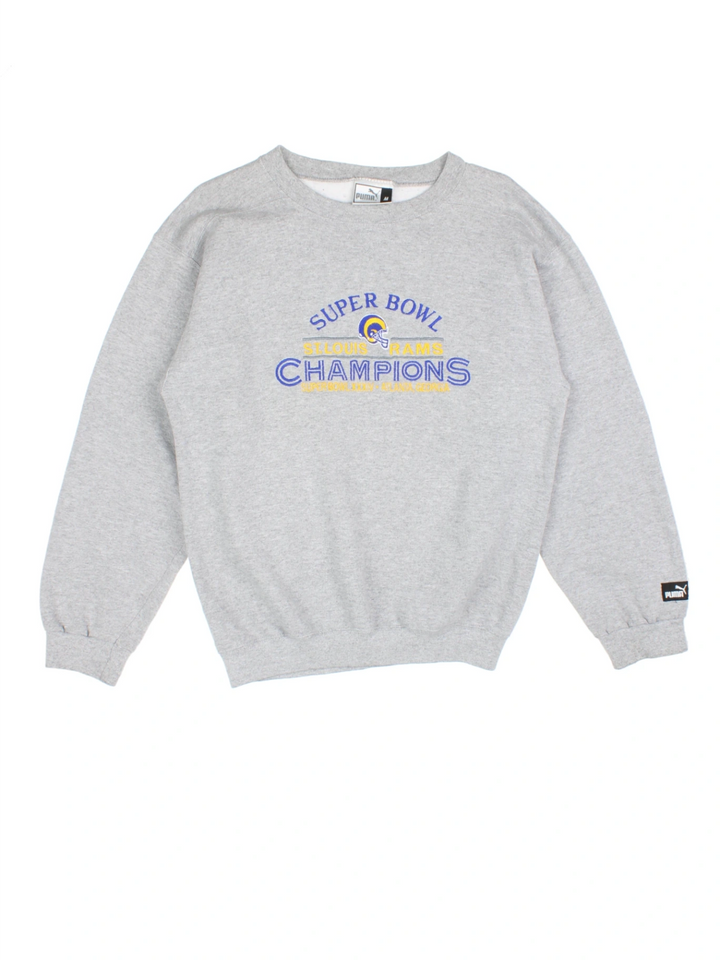 90's PUMA NFL St. Louis Rams' Super Bowl XXXIV Championship Sweatshirt (Size M)