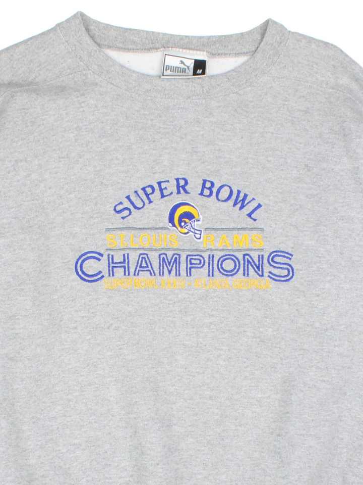 90's PUMA NFL St. Louis Rams' Super Bowl XXXIV Championship Sweatshirt (Size M)