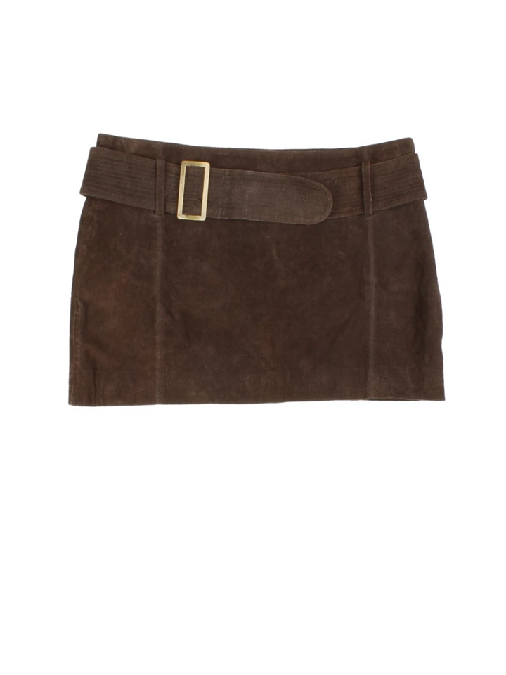 Y2K Jane Norman Suede Mini Skirt (Size L)