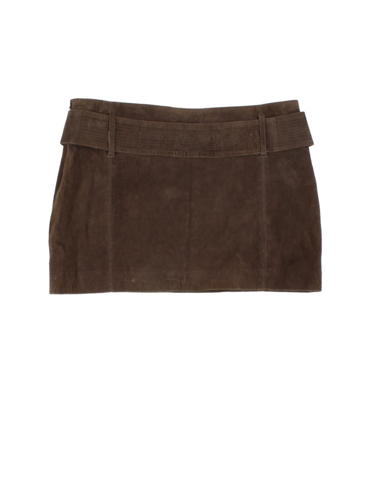 Y2K Jane Norman Suede Mini Skirt (Size L)