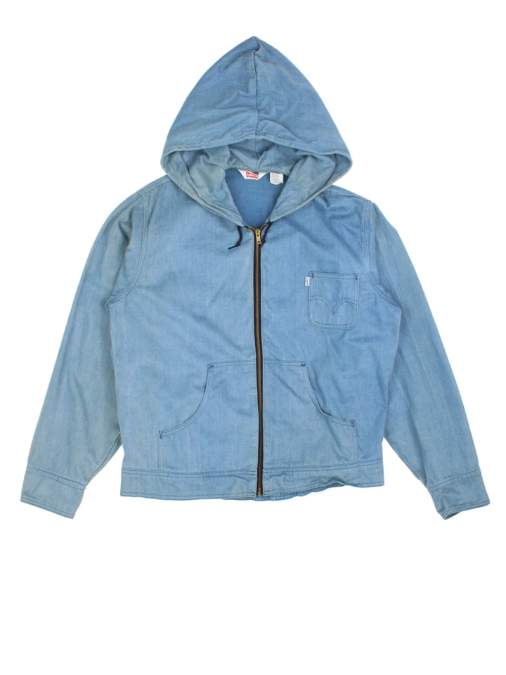 70s Levi's Moleskin Zip Hoodie (Size L)