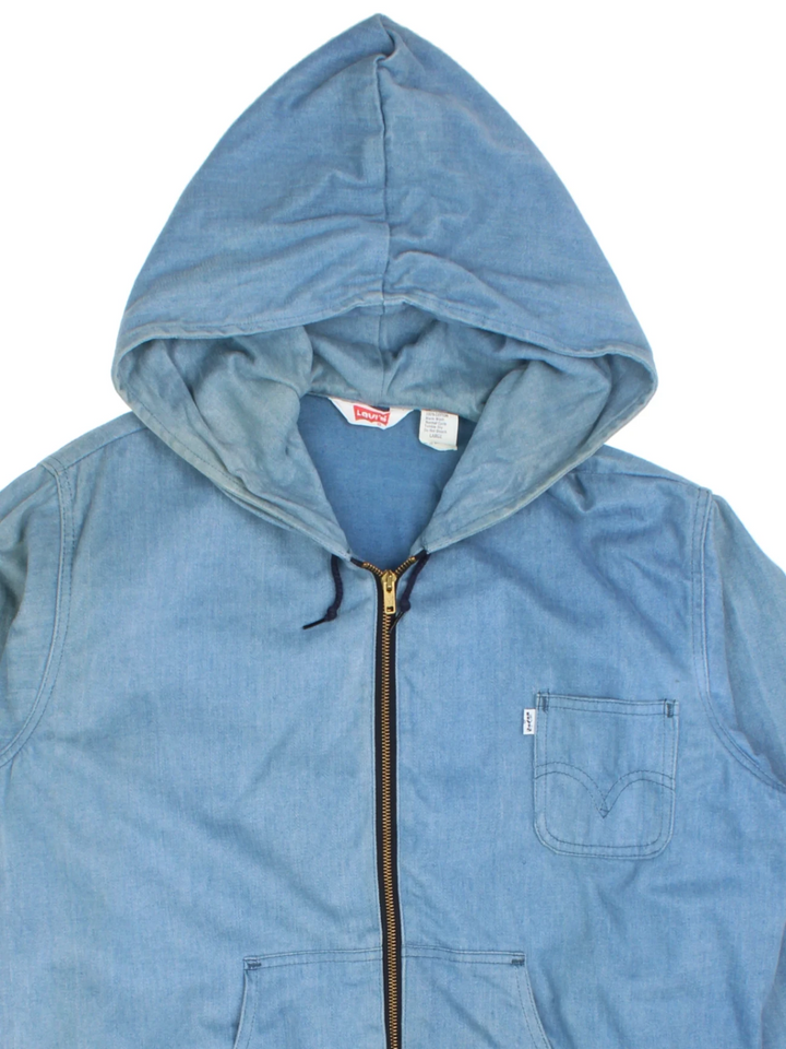 70s Levi's Moleskin Zip Hoodie (Size L)