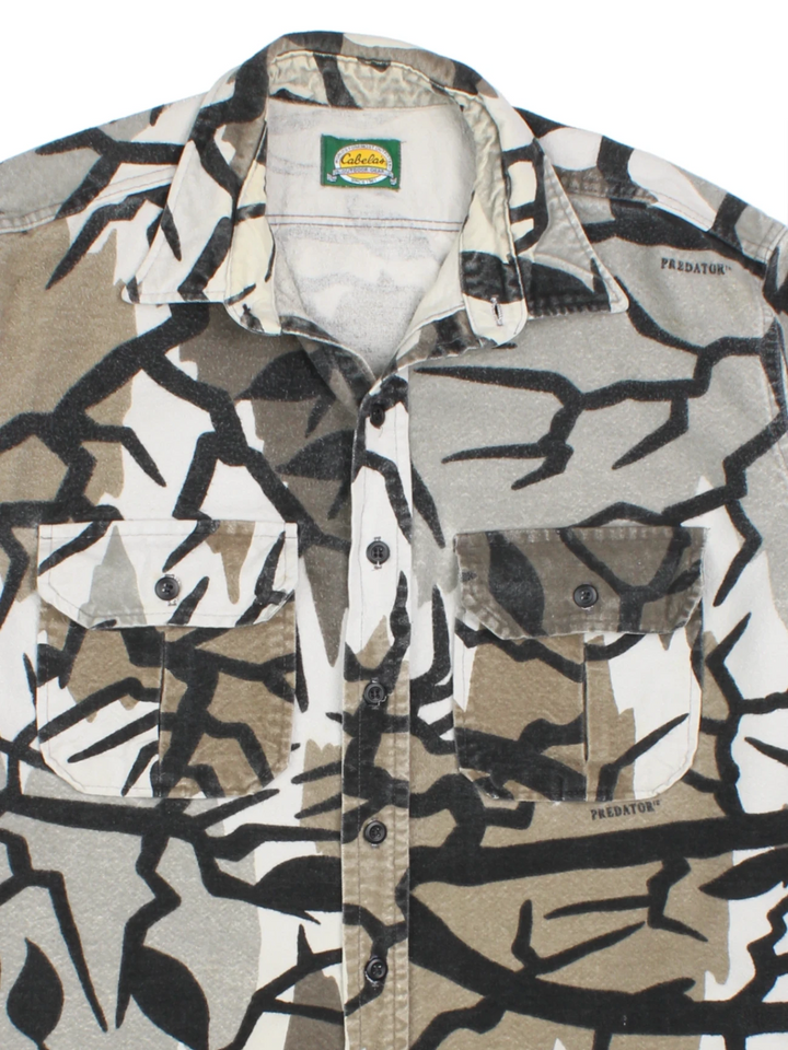 90's Cabela's Predator Camouflage Shirt (Size XXL)
