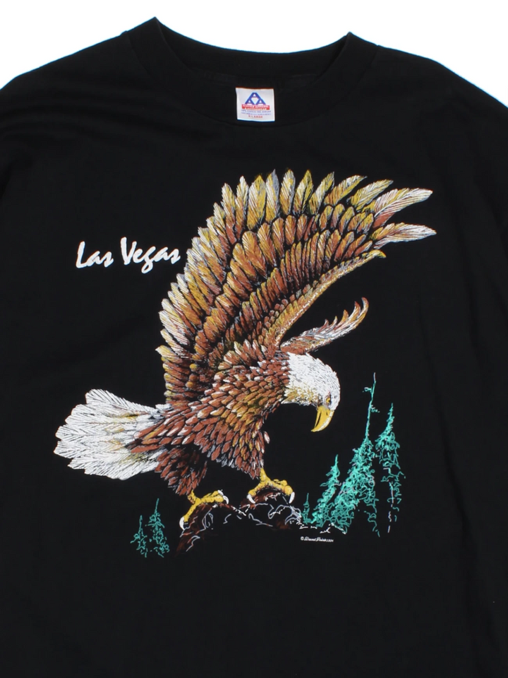 90s Murina Las Vegas Eagle Graphic T-Shirt (Size L)