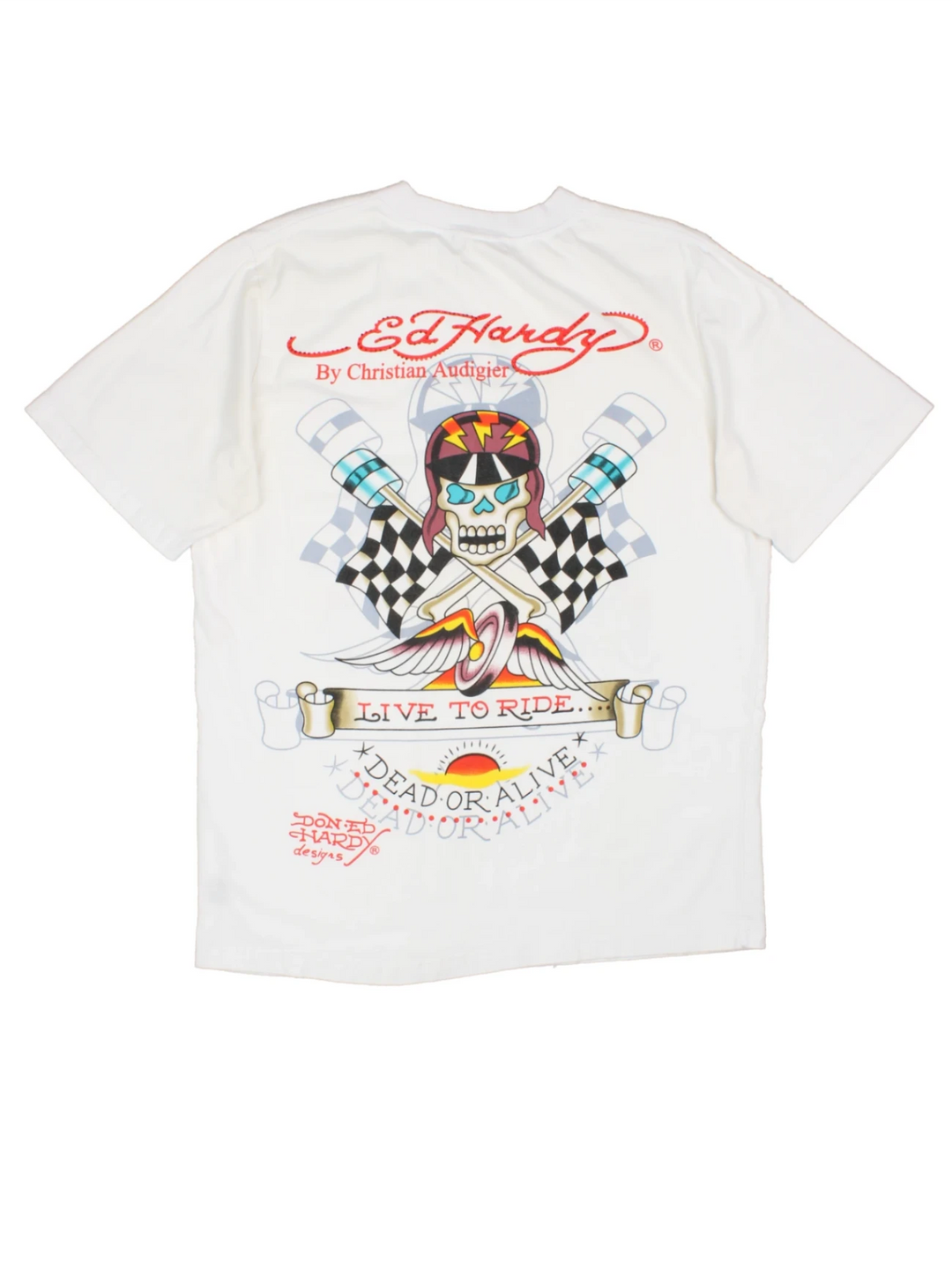 Ed Hardy Live To Die, Dead Or Alice T-Shirt (Size M)