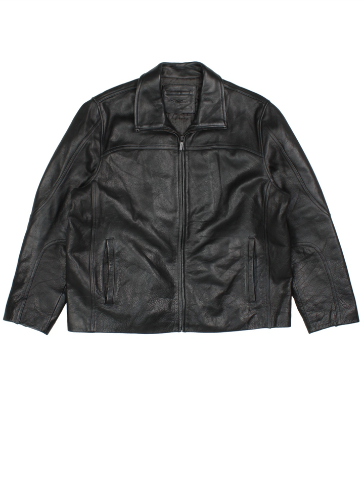 90's Calvin Klein Leather Jacket (Size XL)