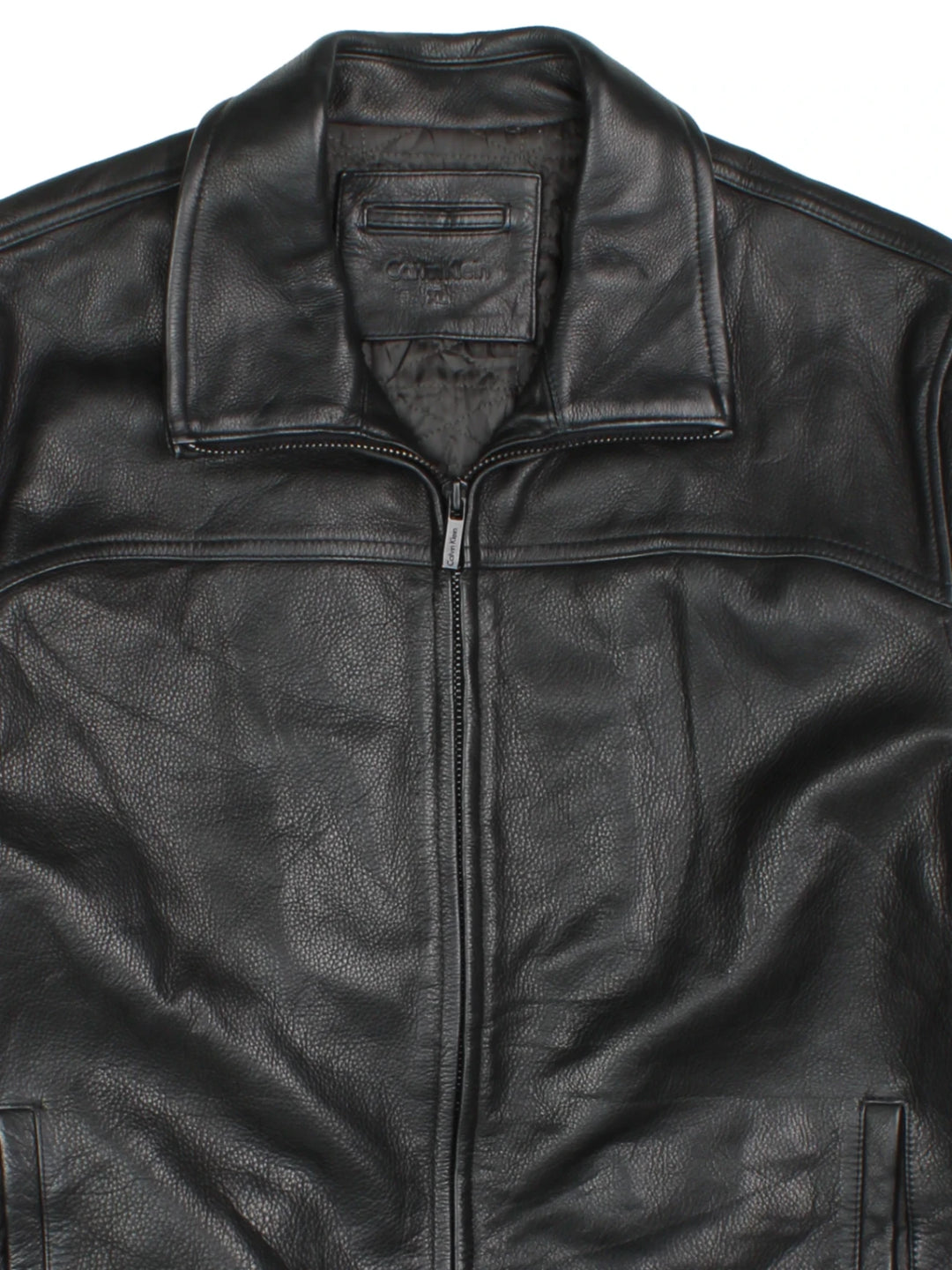 90's Calvin Klein Leather Jacket (Size XL)