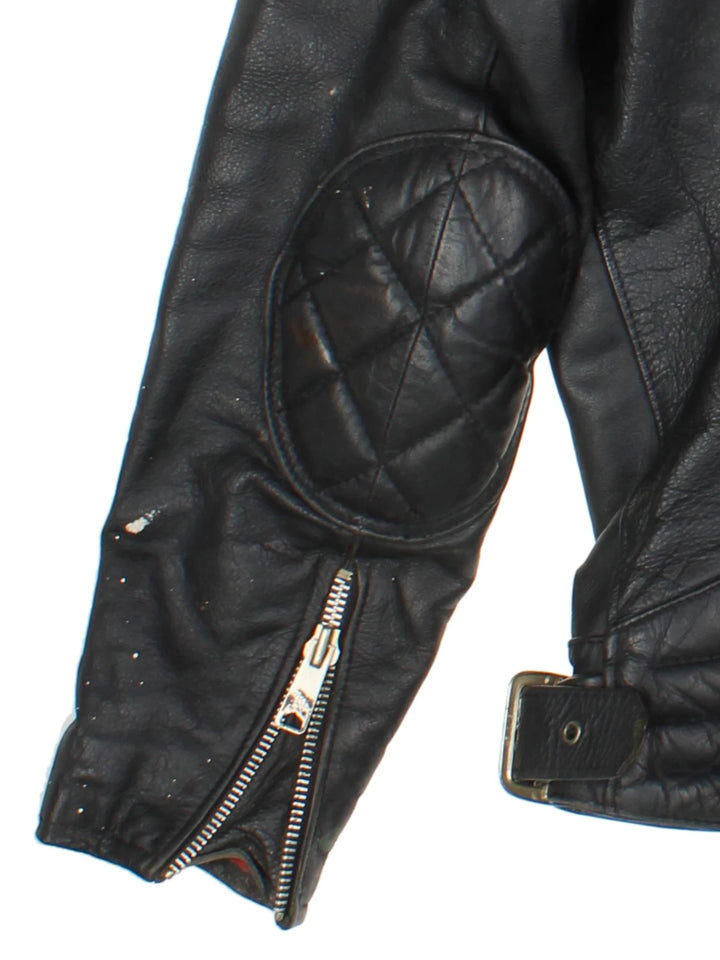 TT 80's Leather Biker Jacket (Size M)
