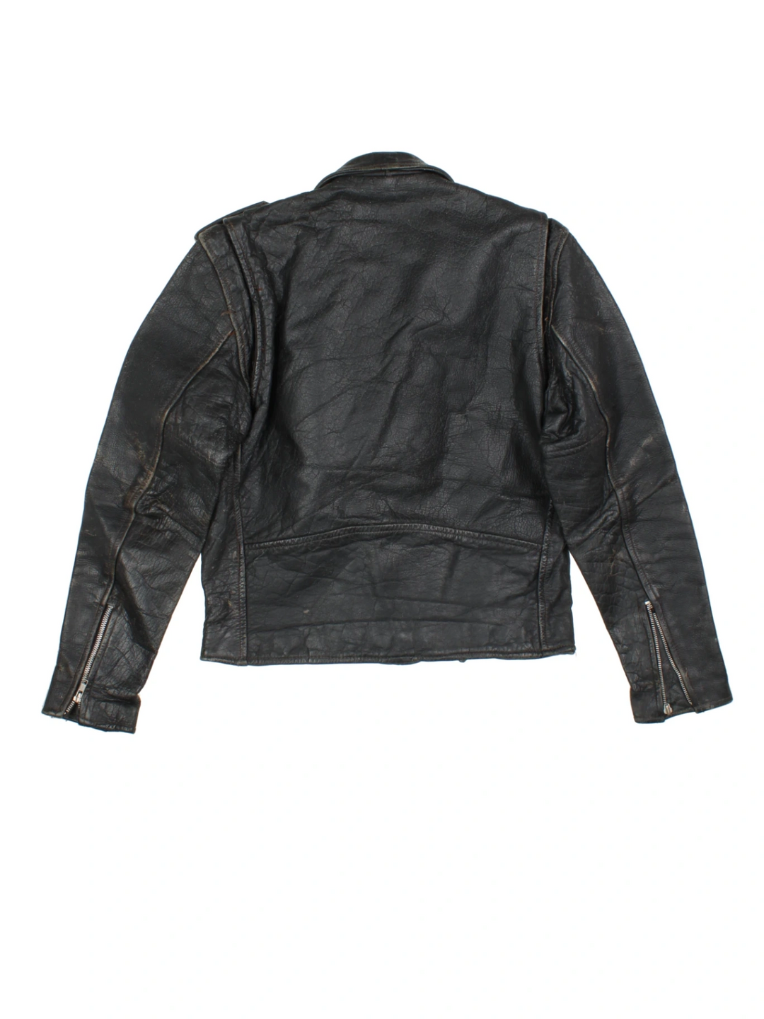 80's Leather Biker Jacket (Size S)
