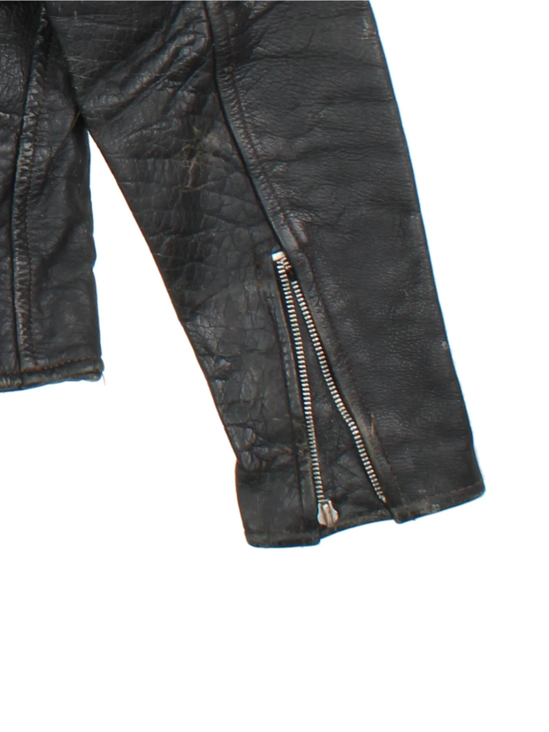 80's Leather Biker Jacket (Size S)