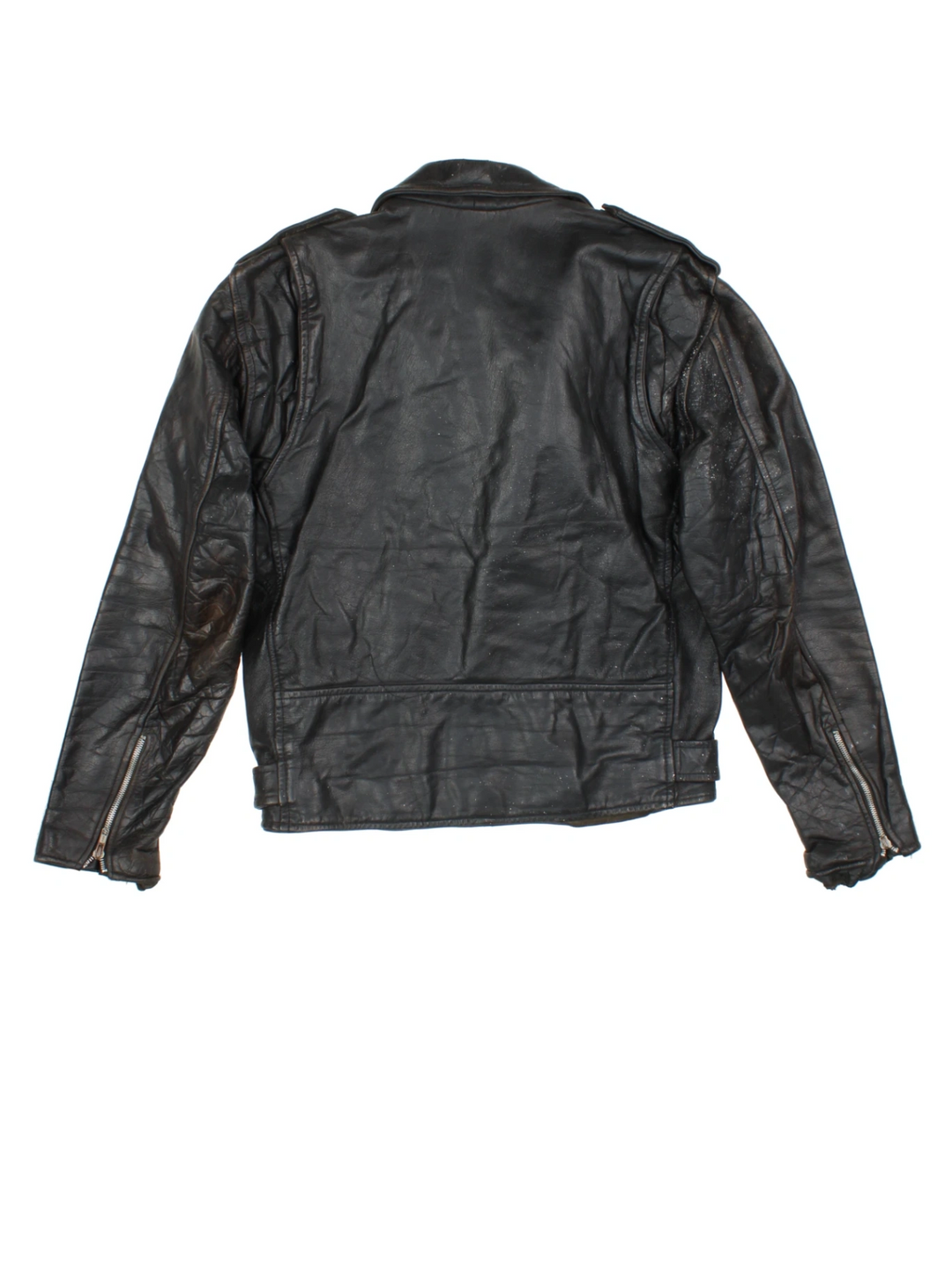80's Leather Biker Jacket (Size M)