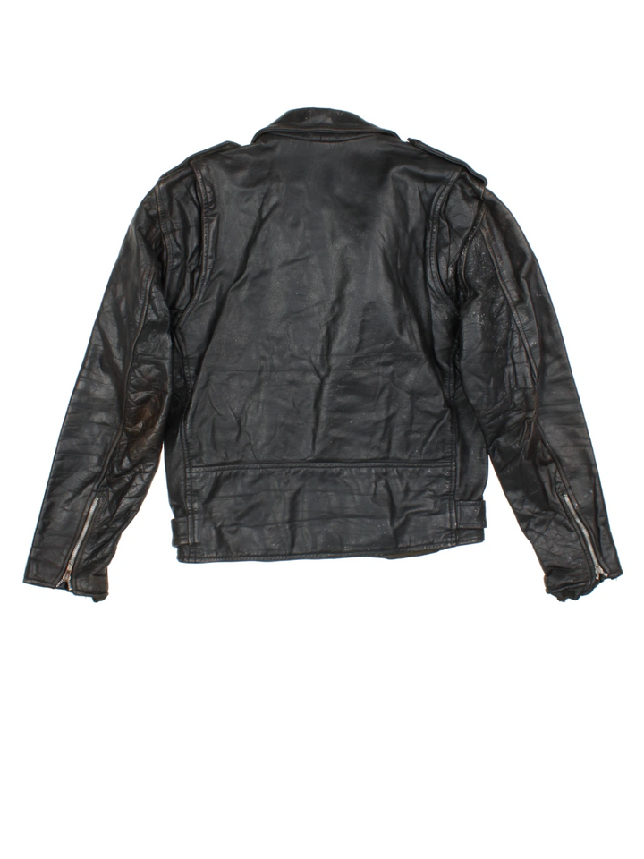 80's Leather Biker Jacket (Size M)