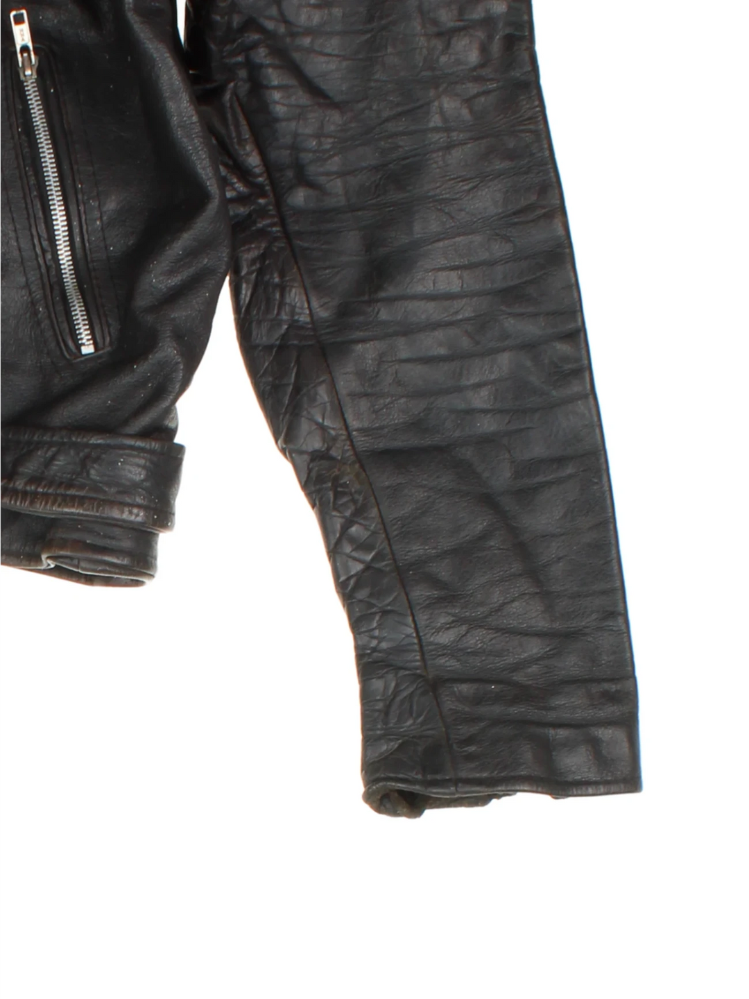 80's Leather Biker Jacket (Size M)