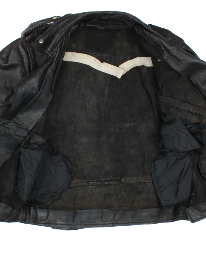 80's Leather Biker Jacket (Size M)