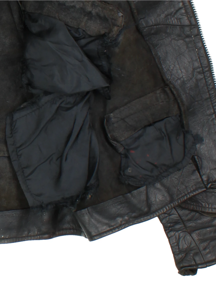 80's Leather Biker Jacket (Size M)