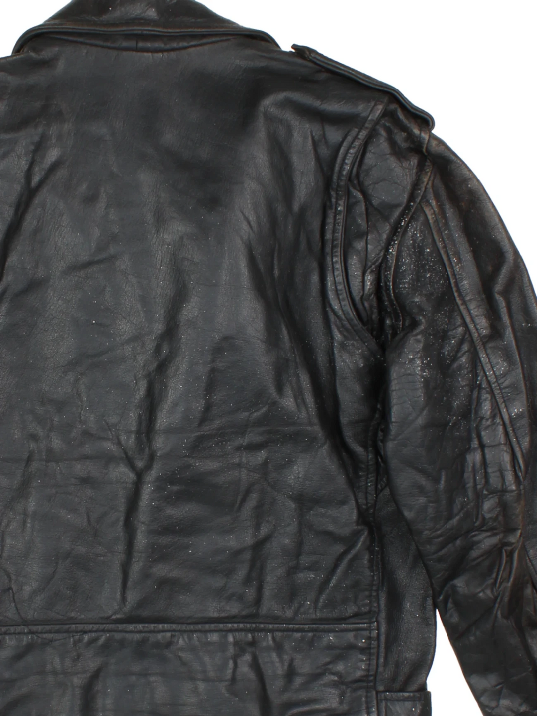 80's Leather Biker Jacket (Size M)
