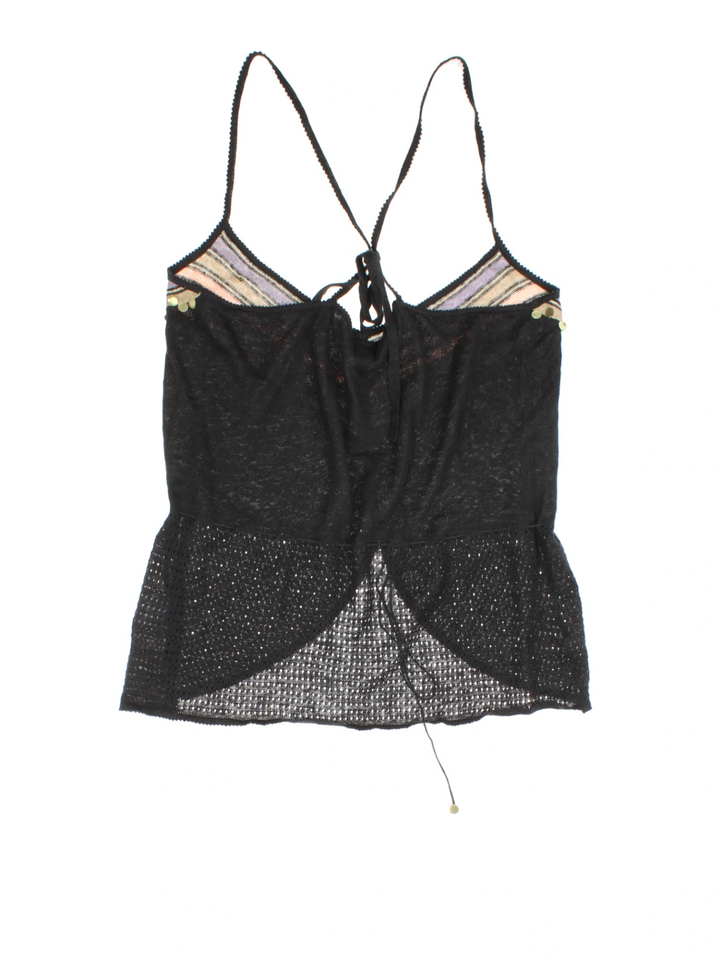 Y2K DKNY Boho Sheer Top (Size M)