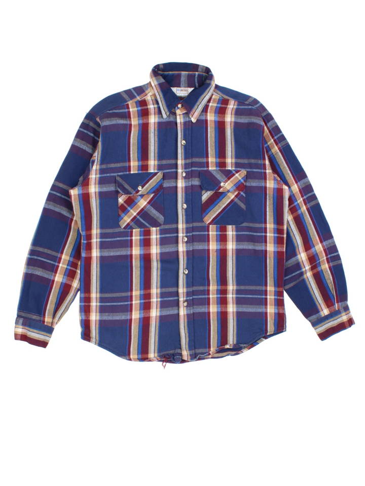 90's Checked Flannel Shirt (Size L)