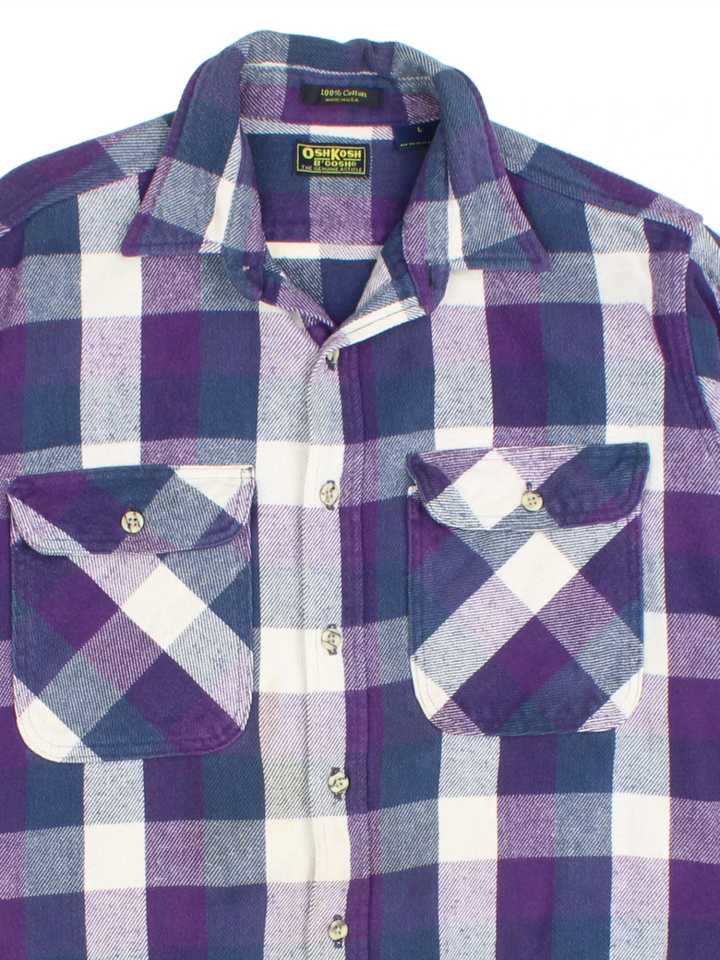 Osh Kosh Plaid Shirt (Size L)