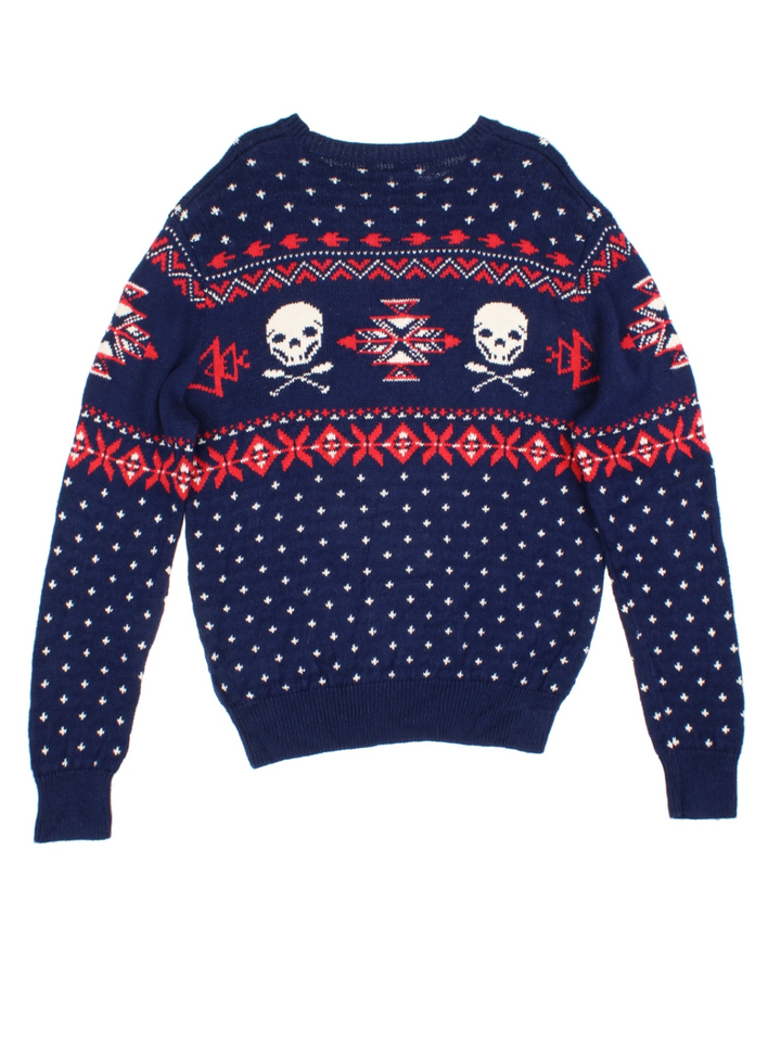 Polo Ralph Lauren Nordic Skull Fair Isle Jumper (Size XL)
