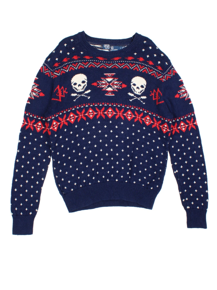 Polo Ralph Lauren Nordic Skull Fair Isle Jumper (Size XL)
