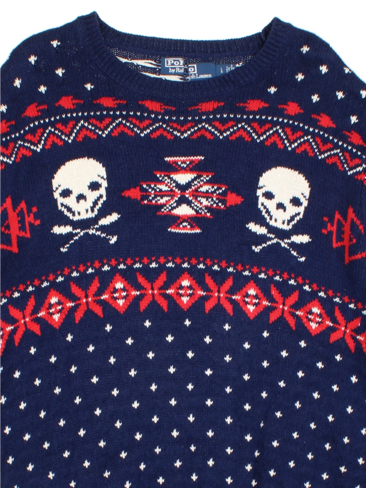 Polo Ralph Lauren Nordic Skull Fair Isle Jumper (Size XL)