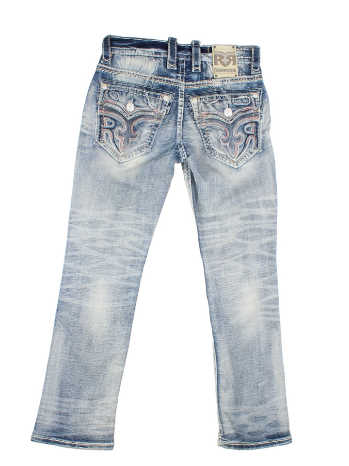 Y2K Rock Revival Embroidered Jeans (Size L)