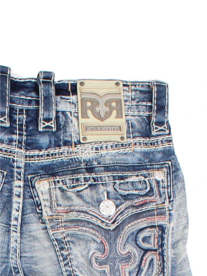 Y2K Rock Revival Embroidered Jeans (Size L)