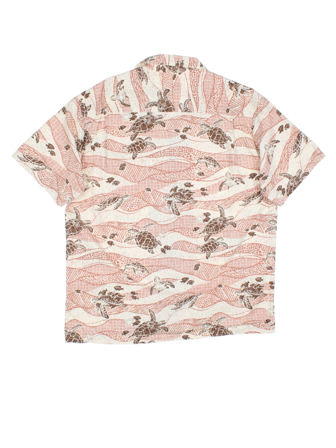 Turtle Print Hawaiian Shirt (Size L)