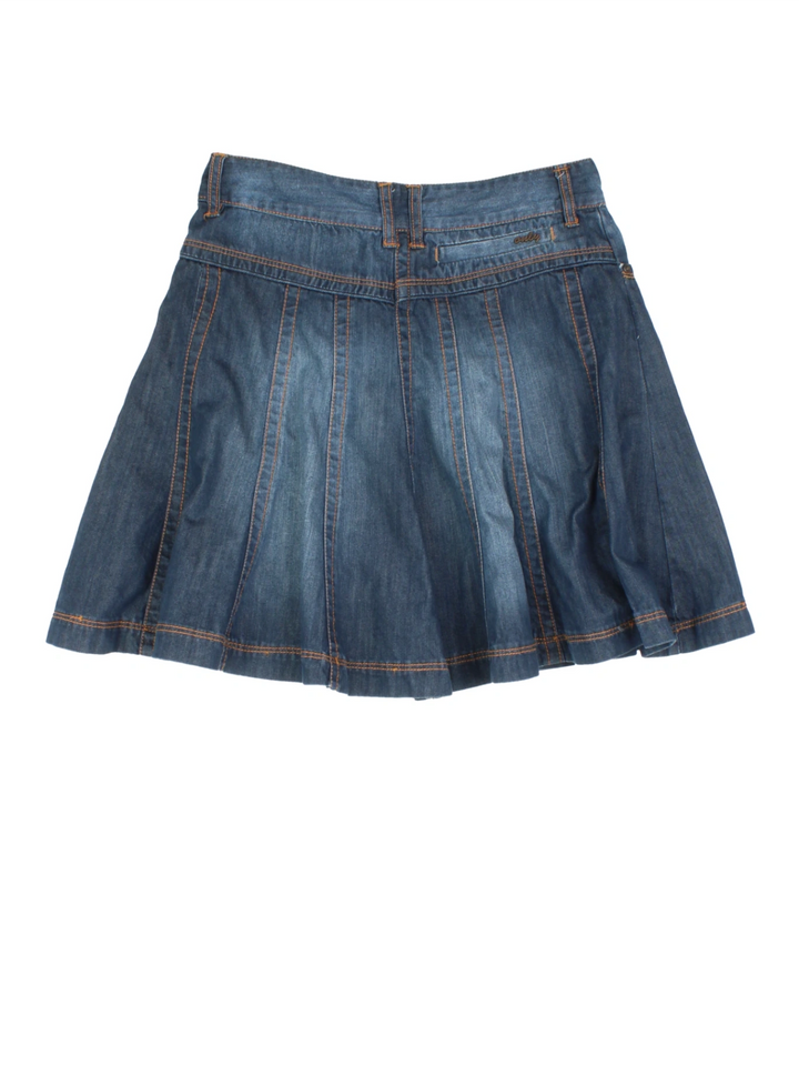 Y2K Denim Mini Skirt (Size XL)