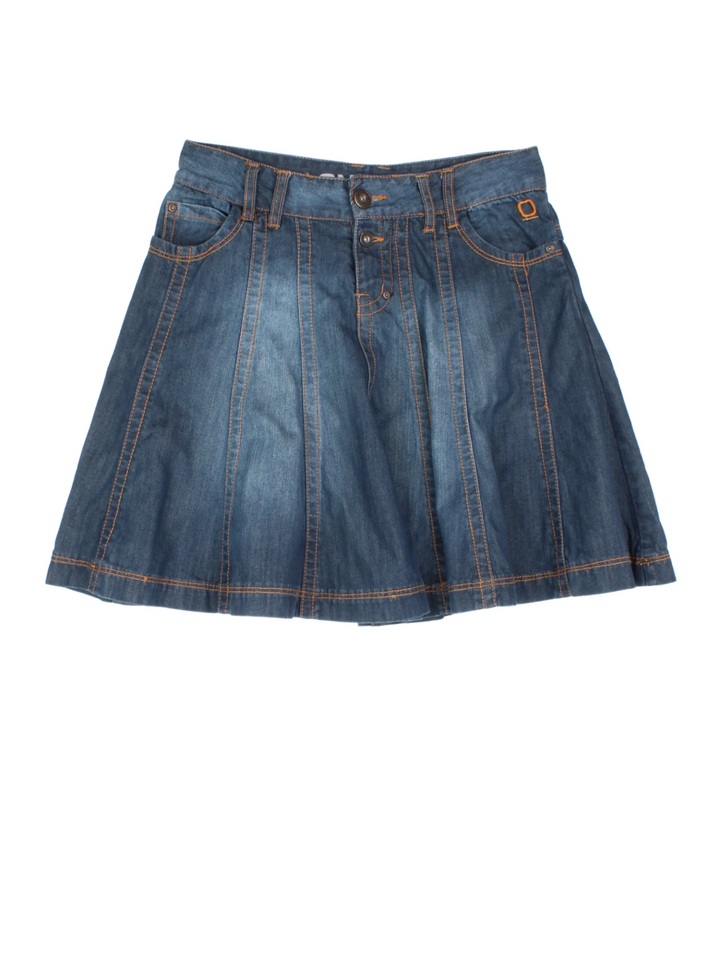 Y2K Denim Mini Skirt (Size XL)