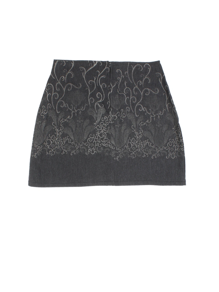 90's Printed Mini Skirt (Size M)