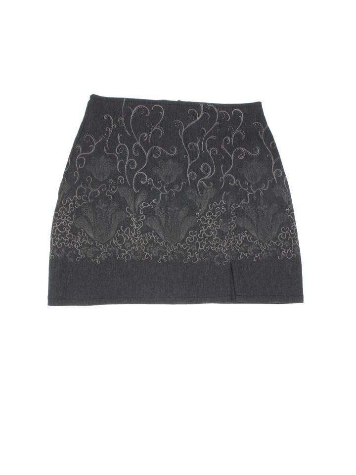 90's Printed Mini Skirt (Size M)