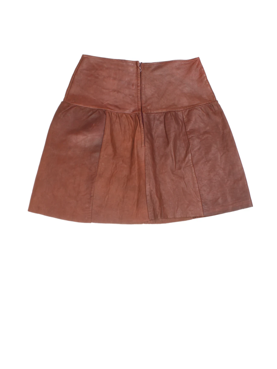 70's Leather Mini Skirt (Size XS)