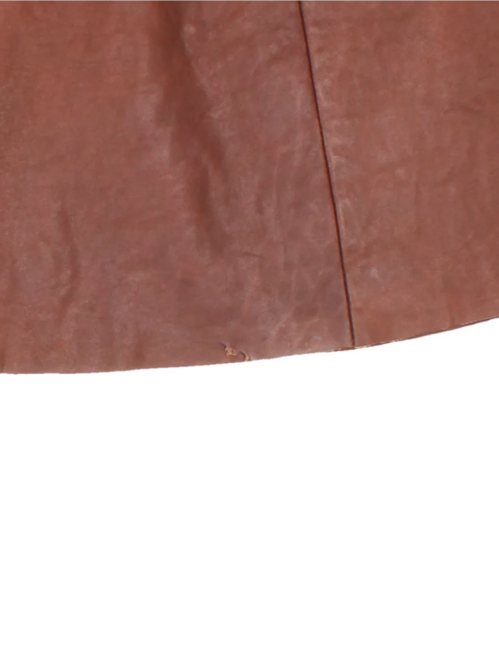 70's Leather Mini Skirt (Size XS)