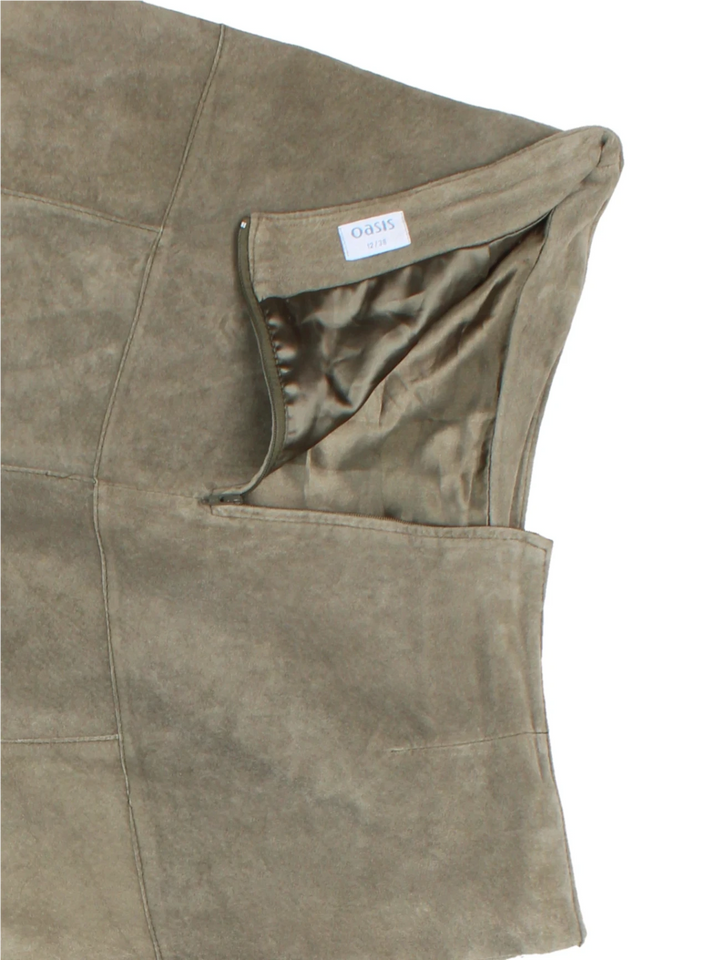 90's Suede Midi Skirt (Size XL)
