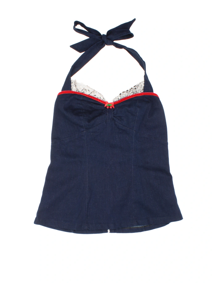 50's Style Halterneck Top (Size XXS)