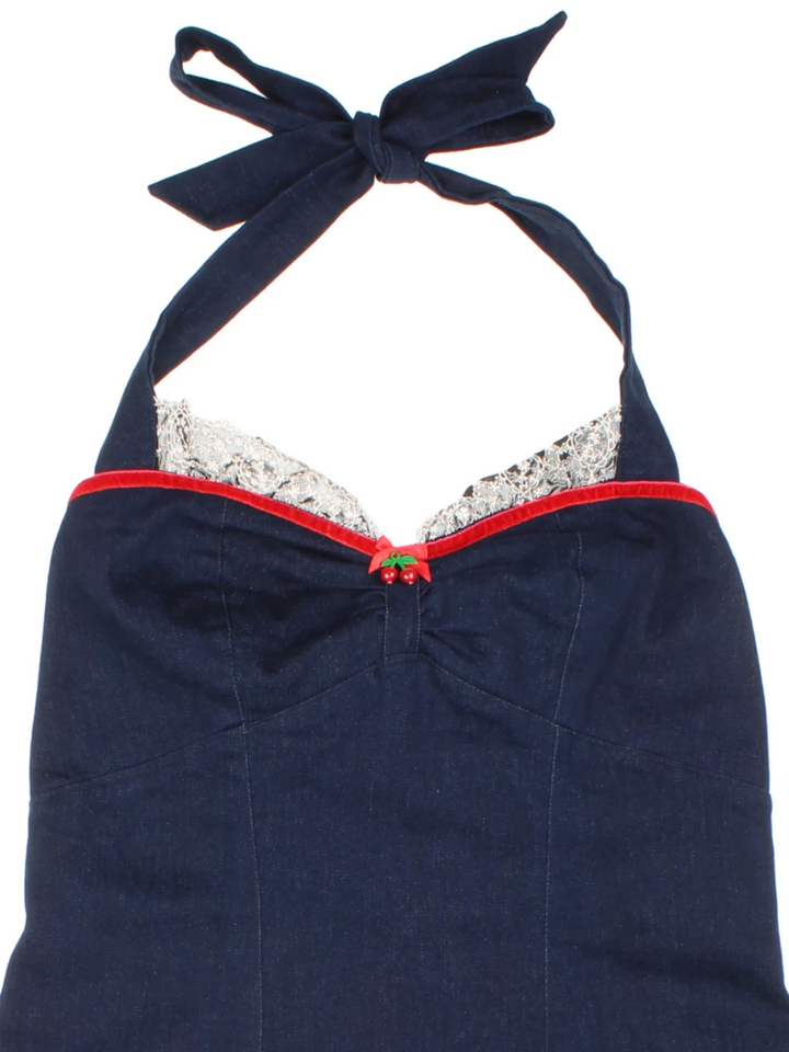 50's Style Halterneck Top (Size XXS)