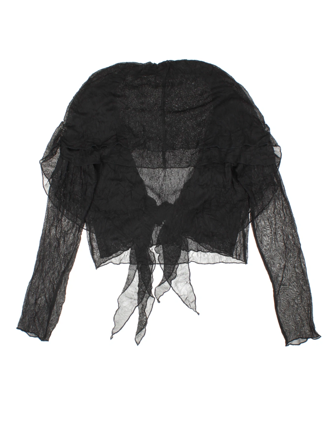 Y2K Sheer Tie Front Bolero (Size XXS)