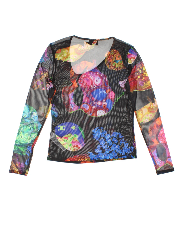 Desigual Mesh Patterned Top (Size S)