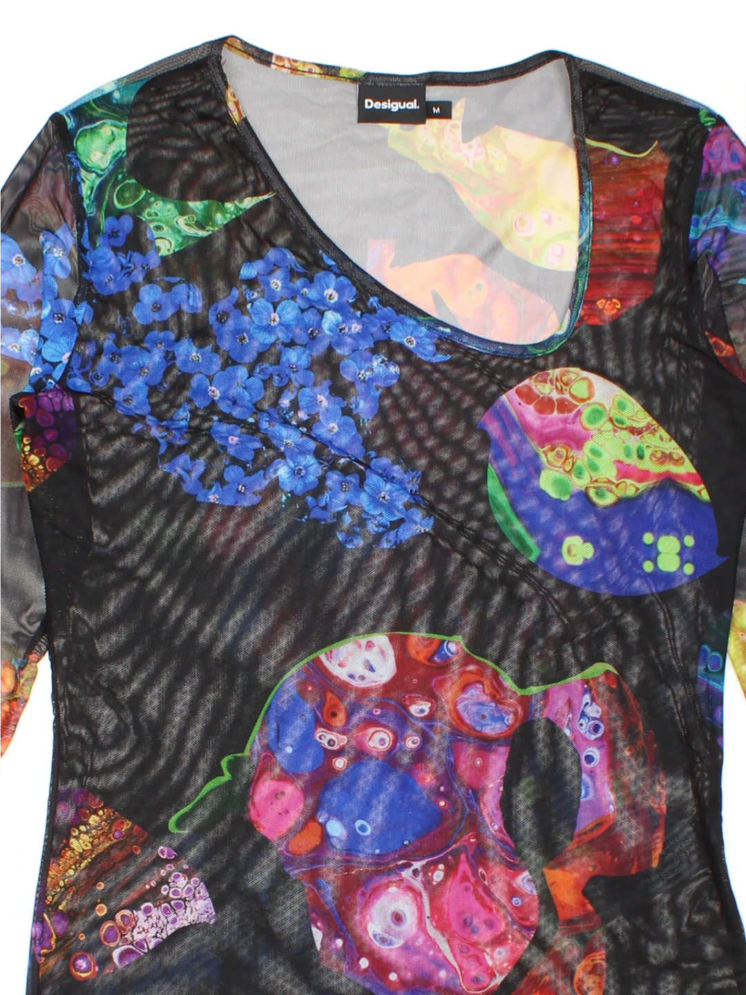Desigual Mesh Patterned Top (Size S)