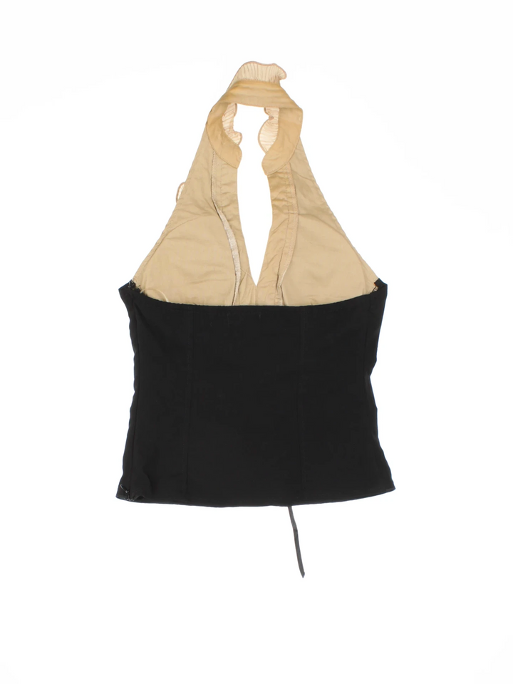 Y2K Frill Corset Top (Size XXS)