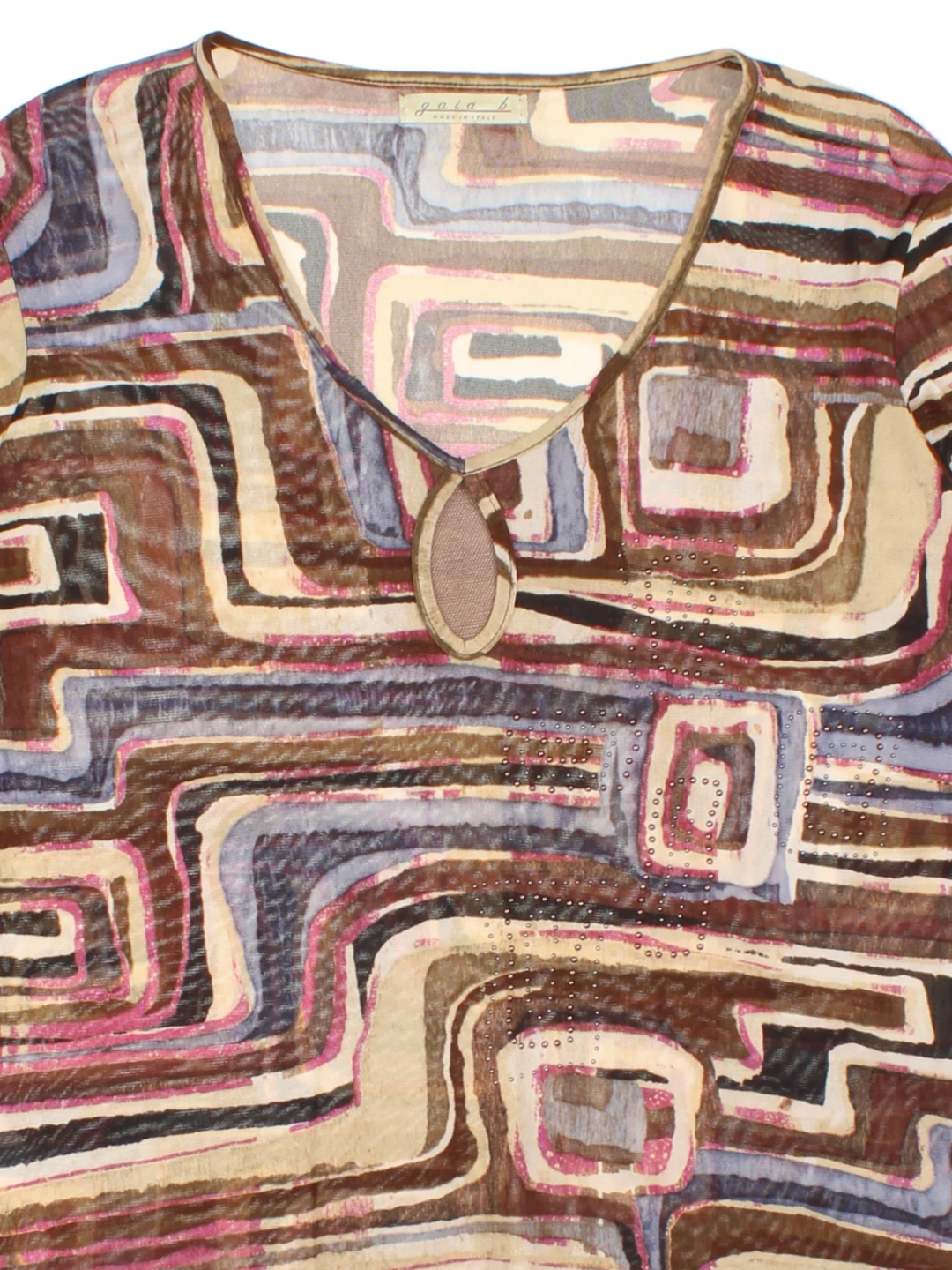 Y2K Abstract Keyhole Top (Size M)