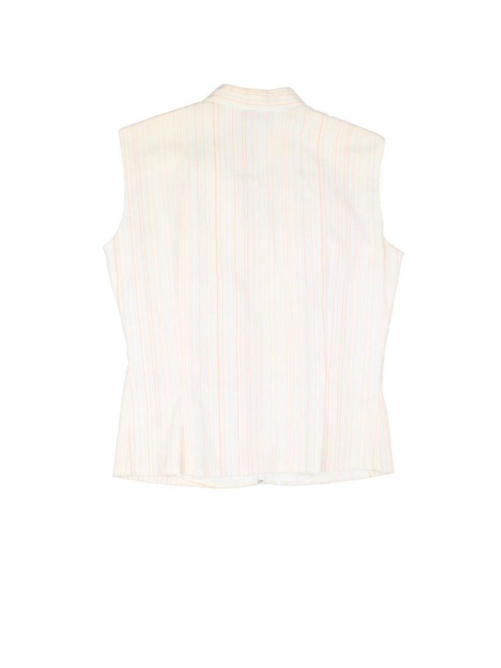 Y2K Ruched Stripe Top (Size S)